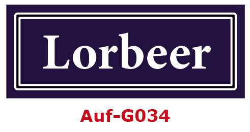 Lorbeer Etiketten 40 x 16 mm aus stabiler Vinylfolie, witterungsbeständig und wasserfest