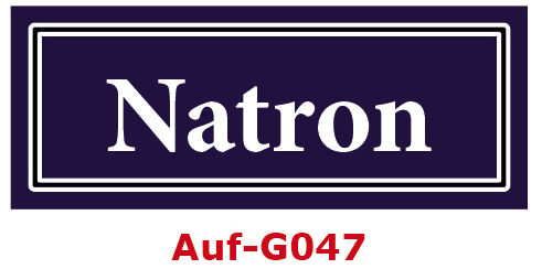 Natron Etiketten 40 x 16 mm aus stabiler Vinylfolie, witterungsbeständig und wasserfest