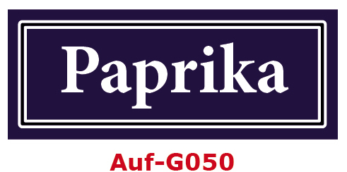 Paprika Etiketten 40 x 16 mm aus stabiler Vinylfolie, witterungsbeständig und wasserfest