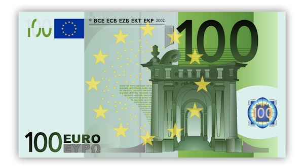 XL Poster 84 x 46 cm 100 Euro Geld Banknoten Geldschein ...